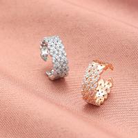 Cubic Zircon Brass Finger Ring with Cubic Zirconia fashion jewelry & for woman nickel lead & cadmium free 16mm Sold By PC