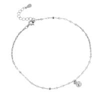 Fashion Sterling Silver Anklet 925 Sterling Silver with 3CM extender chain plated fashion jewelry & for woman silver color Length Approx 21 cm Sold By PC