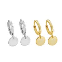 argent sterling 925 Boucles d'oreilles pendantes Hoop Huggie, Placage, bijoux de mode & pour femme, plus de couleurs à choisir, Vendu par paire