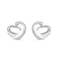 925 Sterling Silver Stud Earring, Swan, olika stilar för val & för kvinna & ihålig, 8.60x7.60mm, Säljs av Par