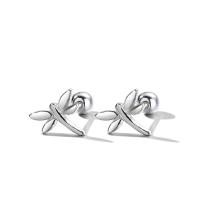 925 Sterling Zilver Stud Earring, Dragonfly, mode sieraden & voor vrouw, zilver, 7.30x6.10mm, Verkocht door pair