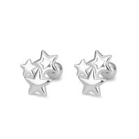 925 Sterling Zilver Stud Earring, mode sieraden & voor vrouw & hol, zilver, 8x8.20mm, Verkocht door pair