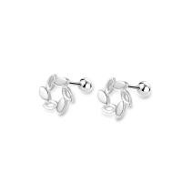 925 Sterling Silver Stud Earring, för kvinna & ihålig, silver, 8x8mm, Säljs av Par