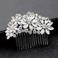 Decorative Hair Combs Zinc Alloy fashion jewelry & for woman & with rhinestone nickel lead & cadmium free Sold By PC