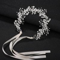 Diadema, aleación de zinc, con Perlas plásticas, Joyería & para mujer & con diamantes de imitación, más colores para la opción, libre de níquel, plomo & cadmio, 270mm, Vendido por UD