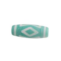 Natuurlijke Tibetaanse Agaat Dzi Beads, Drum, DIY, 11x30x11mm, Gat:Ca 3mm, Verkocht door PC