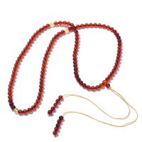 ambro Buddista Beads Bracciale, Cerchio, gioielli di moda & unisex, rosso, 6mm, Appross. 108PC/filo, Venduto da filo