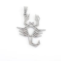 Cruach dhosmálta pendants Ainmhithe, 304 Cruach dhosmálta, Scorpion, plátáilte, DIY, airgid, 38x24.70x1.30mm, 10ríomhairí pearsanta/Mála, Díolta De réir Mála