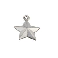 Pendants Jewelry Cruach dhosmálta, 304 Cruach dhosmálta, Star, plátáilte, DIY, airgid, 15x13x4mm, Poll:Thart 1mm, 50ríomhairí pearsanta/Lot, Díolta De réir Lot