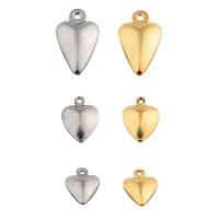 Cruach dhosmálta Croí pendants, 304 Cruach dhosmálta, plátáilte, DIY & méid éagsúla do rogha, dathanna níos mó le haghaidh rogha, 50ríomhairí pearsanta/Lot, Díolta De réir Lot