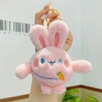 Fur Ball Pom Pom Keychain Plush with Zinc Alloy fashion jewelry & multifunctional Sold By PC