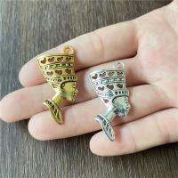 Zinc Alloy Hollow Pendler, Egyptisk Farao, forgyldt, Vintage & du kan DIY & hule, flere farver til valg, nikkel, bly & cadmium fri, 19x39mm, Solgt af Bag