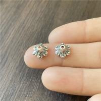 Zinc Alloy Bead Cap Flower antique silver color plated vintage & DIY nickel lead & cadmium free Sold By Bag