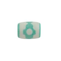 Natuurlijke Tibetaanse Agaat Dzi Beads, Drum, DIY, 11x14x11mm, Gat:Ca 2mm, Verkocht door PC