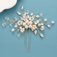 Hair Stick Zinc Alloy with Crystal & Plastic Pearl fashion jewelry & for woman nickel lead & cadmium free Sold By PC