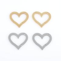 Stainless Steel Heart Pendants 304 Stainless Steel plated DIY Sold By Bag