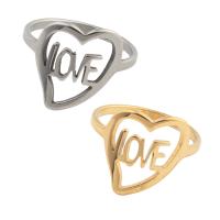 Stainless Steel Finger Ring 304 Stainless Steel Heart plated Unisex US Ring .5 Sold By PC