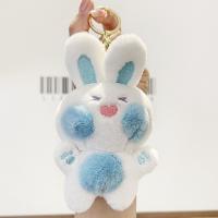 Fur Ball Pom Pom Keychain Plush with Zinc Alloy fashion jewelry & multifunctional Sold By PC