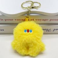 Pom Pom Keychain da bola da pele, pelúcia, with liga de zinco, joias de moda & multifuncional, Mais cores pare escolha, vendido por PC