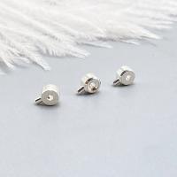 925 sterling silver positionering Bead, mode smycken & DIY, fler färger för val, nickel, bly och kadmium gratis, 4x3x2mm,0.8mm, Säljs av PC