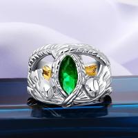 Anillo de Plata Esterlina, Plata de ley 925, con Cristal, Joyería & diverso tamaño para la opción & para hombre, libre de níquel, plomo & cadmio, Vendido por UD