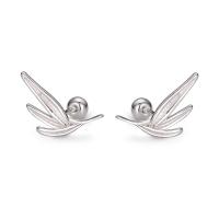 925 Sterling Silver Stud Earring, Vete, mode smycken & för kvinna, silver, 6x13.30mm, Säljs av Par