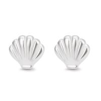 925 Sterling Silver Stud Earring, Shell, mode smycken & för kvinna, silver, 8.60x8mm, Säljs av Par