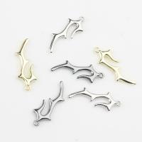 Sinc Alloy Pendants, Antlers, plátáilte, DIY, dathanna níos mó le haghaidh rogha, nicil, luaidhe & caidmiam saor in aisce, 10x29mm, Thart 100ríomhairí pearsanta/Mála, Díolta De réir Mála