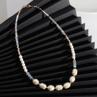 Seed verre collier de perles, Seedbead, avec perle de plastique, bijoux de mode & pour femme, protéger l'environnement, sans nickel, plomb et cadmium, Longueur Environ 16.92 pouce, Vendu par PC