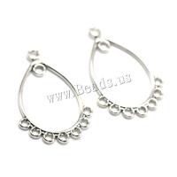 Zinc Alloy Connector Teardrop antique silver color plated 2/7loop & DIY Approx Sold By Bag