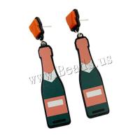 Akryl šperky náušnice, Winebottle, módní šperky & různé styly pro výběr & pro ženy, smíšené barvy, 18x80mm, Prodáno By Pair