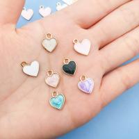 Pendentifs coeur en alliage de zinc, DIY & normes différentes pour le choix & émail, plus de couleurs à choisir, protéger l'environnement, sans nickel, plomb et cadmium, Vendu par PC