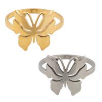 Stainless Steel Finger Ring 304 Stainless Steel Butterfly plated Unisex US Ring .5 Sold By PC