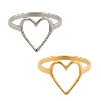 Stainless Steel Finger Ring 304 Stainless Steel Heart plated Unisex US Ring .5 Sold By PC