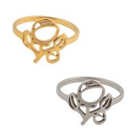 Stainless Steel Finger Ring 304 Stainless Steel Flower plated Unisex US Ring .5 Sold By PC