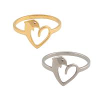 Stainless Steel Finger Ring 304 Stainless Steel Heart plated Unisex US Ring .5 Sold By PC