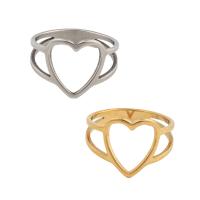 Stainless Steel Finger Ring 304 Stainless Steel Heart plated Unisex US Ring .5 Sold By PC