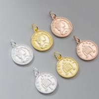 925純銀ペンダント, 92.5％純度シルバー, ラウンド形, メッキ, DIY, 無色, 12.50mm, 売り手 パソコン