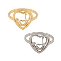 Stainless Steel Finger Ring 304 Stainless Steel Heart plated Unisex US Ring .5 Sold By PC