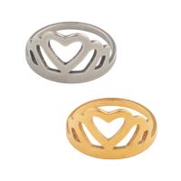 Stainless Steel Finger Ring 304 Stainless Steel Heart plated Unisex US Ring .5 Sold By PC