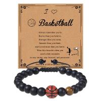 Edelstein Armbänder, Obsidian, mit Tigerauge, BasketballKorbball, handgemacht, Modeschmuck & verschiedene Stile für Wahl & für den Menschen, keine, 8mm, verkauft von PC