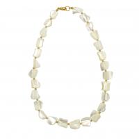 Shell Kettingen, Schelp, met Messing, gold plated, mode sieraden & voor vrouw, 3x3mm,13-15mm, Lengte Ca 510 mm, Verkocht door PC