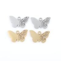 Stainless Steel Animal Pendants 304 Stainless Steel Butterfly plated DIY Sold By Bag