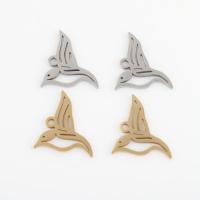 Stainless Steel Animal Pendants 304 Stainless Steel Bird plated DIY Sold By Bag