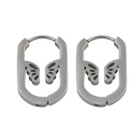 Stainless Steel Lever Terug Earring, 304 roestvrij staal, Vlinder, plated, voor vrouw, oorspronkelijke kleur, 22x14x2mm, Verkocht door pair