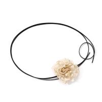 Umělá hmota Choker Necklace, s Plátno, Květina, Dvojitá vrstva & módní šperky & pro ženy, více barev na výběr, Délka Cca 68.9 inch, Prodáno By PC