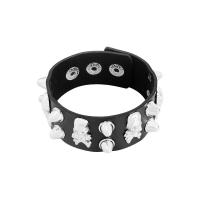 PU Armband, med Zink Alloy, plated, Wie th Rive t s en d & Unisex & olika stilar för val, Längd Ca 8.6 inch, Säljs av PC