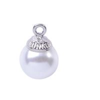 Zinc Alloy Pendler, med Glas Gemstone & Plastic Pearl, forgyldt, du kan DIY & forskellige stilarter for valg, 8-19mm, Solgt af PC