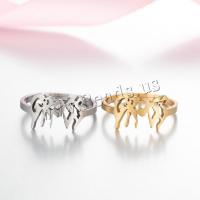 Stainless Steel Finger Ring 304 Stainless Steel Vacuum Ion Plating fashion jewelry & for woman 17mm Sold By PC