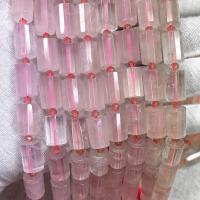 Φυσικό ροζ χαλαζία χάντρες, Rose Quartz, Στήλη, DIY & διαφορετικό μέγεθος για την επιλογή & πολύπλευρη, ροζ, Sold Per Περίπου 38 cm Strand